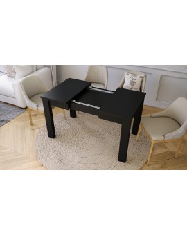 FONTE Crni Mat-  KLASIČNI I TRADICIONALNI STOL ZA BLAGOVAONU/ DNEVNU SOBU  110X75 SKLOPIVI DO 155 CM!