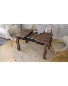 FONTE Hrast Smeđi/ Crni Mat-  KLASIČNI I TRADICIONALNI STOL ZA BLAGOVAONU/ DNEVNU SOBU  110X75 SKLOPIVI DO 155 CM!