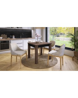 FONTE Hrast Smeđi/ Crni Mat-  KLASIČNI I TRADICIONALNI STOL ZA BLAGOVAONU/ DNEVNU SOBU  110X75 SKLOPIVI DO 155 CM!