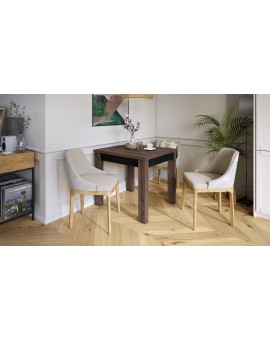 FONTE Hrast Smeđi/ Crni Mat-  KLASIČNI I TRADICIONALNI STOL ZA BLAGOVAONU/ DNEVNU SOBU  110X75 SKLOPIVI DO 155 CM!