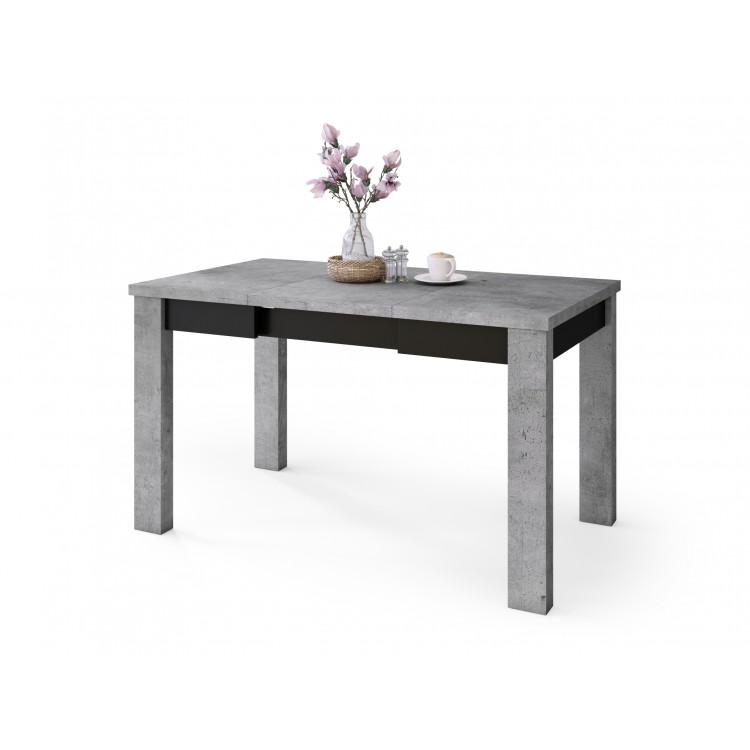 FONTE Beton Millenium/ Crni Mat- KLASIČNI I TRADICIONALNI STOL ZA BLAGOVAONU/ DNEVNU SOBU 110X75 SKLOPIVI DO 155 CM! FONTE Beton Millenium/ Crni Mat- KLASIČNI I TRADICIONALNI STOL ZA BLAGOVAONU/ DNEVNU SOBU 110X75 SKLOPIVI DO 155 CM!