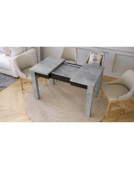 FONTE Beton Millenium/ Crni Mat-  KLASIČNI I TRADICIONALNI STOL ZA BLAGOVAONU/ DNEVNU SOBU  110X75 SKLOPIVI DO 155 CM!