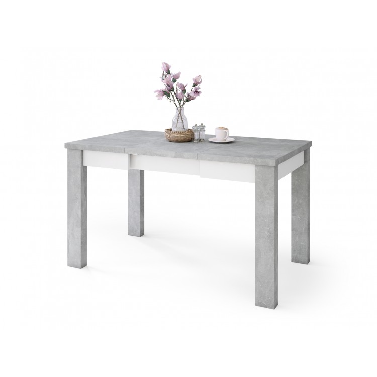 FONTE Svijetli Beton/ Bijeli Mat- KLASIČNI I TRADICIONALNI STOL ZA BLAGOVAONU/ DNEVNU SOBU 110X75 SKLOPIVI DO 155 CM! FONTE Svijetli Beton/ Bijeli Mat- KLASIČNI I TRADICIONALNI STOL ZA BLAGOVAONU/ DNEVNU SOBU 110X75 SKLOPIVI DO 155 CM!