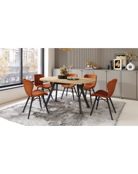 ALMO Bijeli Mat/noge crne – OKRUGLI, RAZVLAČNI LOFT/INDUSTRIJALNI STOL ZA DNEVNI BORAVAK/BLAGOVAONICU