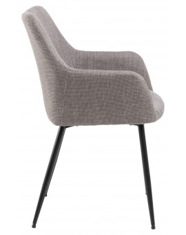 VERA Svijetlo siva Taupe (tkanina Basel 34) - MODERNA TAPECIRANA STOLICA ZA DNEVNI BORAVAK/BLAGOVAONICU tipa LOFT