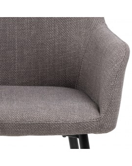 VERA Svijetlo siva Taupe (tkanina Basel 34) - MODERNA TAPECIRANA STOLICA ZA DNEVNI BORAVAK/BLAGOVAONICU tipa LOFT