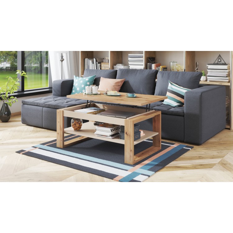 NUO dub artisan / béžová, konferenční stolek