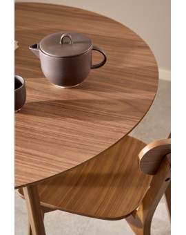 ROXY prírodný orech 105 cm- OKRÚHLY DREVENÝ STÔL DO KUCHYNE/JEDÁLNE RETRO