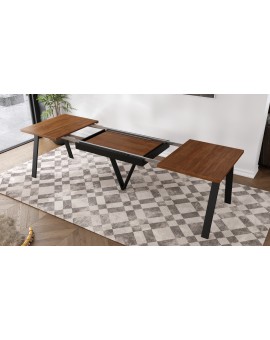 AVERY orah Doubs /crno dolje - STOL U STILU POTKROVLJA ZA BLAGOVAONICU/ ZA DNEVNI BORAVAK SKLOPIVI / DO 330 cm!