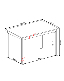 Súprava TORINO stôl + 4 stoličky Čierny/Svetlosivý (tkanina Sawana 21) – DREVENÝ KOMPLET DO KUCHYNE/JEDÁLNE