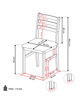Súprava TORINO stôl + 4 stoličky Čierny/Svetlosivý (tkanina Sawana 21) – DREVENÝ KOMPLET DO KUCHYNE/JEDÁLNE