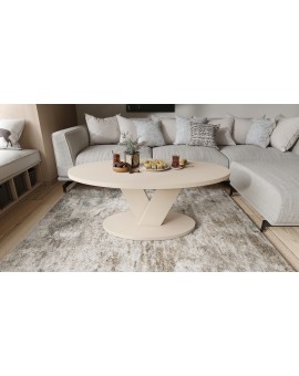 LOVA Bež (Pjenušac) – OVALNI STOLIĆ 110x60 cm, MODERNI STOLIĆ ZA KAVU
