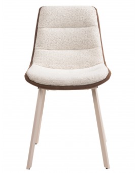 IDA Krémovo Hnedá (látka Monza 90/Preston 22) / béžový rám - MODERNÉ ČALÚNENÉ STOLIČKA BOUCLÉ BOHO