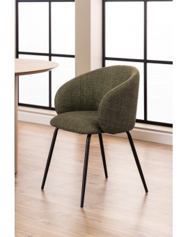 CLARA Maslinasto Zelena (tkanina Basel 77)/crne noge – MODERNA, TAPECIRANA, ZAOBLJENA STOLICA ZA DNEVNI BORAVAK/BLAGOVAONICU CLARA Maslinasto Zelena (tkanina Basel 77)/crne noge – MODERNA, TAPECIRANA, ZAOBLJENA STOLICA ZA DNEVNI BORAVAK/BLAGOVAONICU