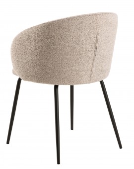 CLARA Bež Latte (tkanina Monza 60)/crne noge – MODERNA, TAPECIRANA, ZAOBLJENA STOLICA ZA DNEVNI BORAVAK/BLAGOVAONICU/URED CLARA Bež Latte (tkanina Monza 60)/crne noge – MODERNA, TAPECIRANA, ZAOBLJENA STOLICA ZA DNEVNI BORAVAK/BLAGOVAONICU/URED