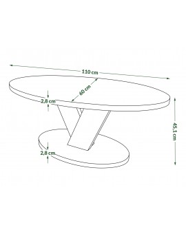 LOVA Orah Elegant/Bež Taupe – OVALNI STOLIĆ 110x60 cm, MODERNI STOLIĆ ZA KAVU LOVA Orah Elegant/Bež Taupe – OVALNI STOLIĆ 110x60 cm, MODERNI STOLIĆ ZA KAVU