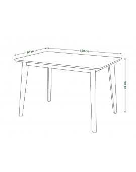 ROXY orah prirodni, 120cm/80cm - PRAVOKUTNI DRVENI STOL ZA RETRO KUHINJE/BLAGOVAONICU ROXY orah prirodni, 120cm/80cm - PRAVOKUTNI DRVENI STOL ZA RETRO KUHINJE/BLAGOVAONICU