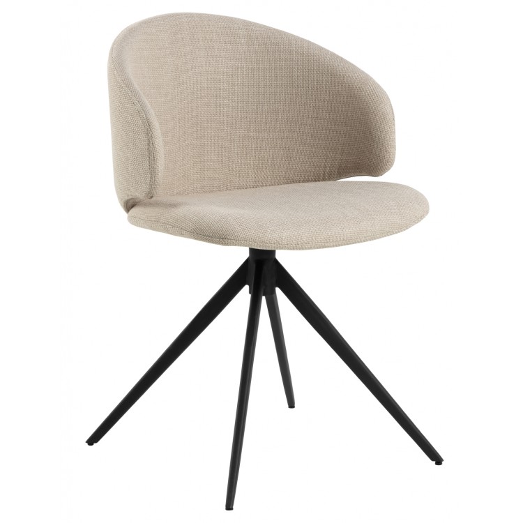 NELA Bež (tkanina Basel 24)/crne noge – MODERNA, TAPECIRANA, OKRETNA STOLICA ZA DNEVNI BORAVAK/BLAGOVAONICU/URED tipa LOFT NELA Bež (tkanina Basel 24)/crne noge – MODERNA, TAPECIRANA, OKRETNA STOLICA ZA DNEVNI BORAVAK/BLAGOVAONICU/URED tipa LOFT