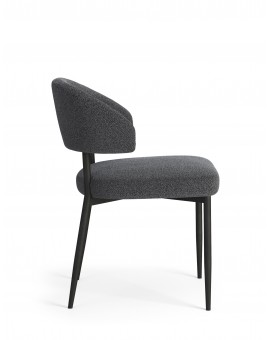 IRIS Antracit [Tamnosiva] (tkanina Basel 19) – MODERNA TAPECIRANA STOLICA ZA DNEVNI BORAVAK/BLAGOVAONICU BOHO