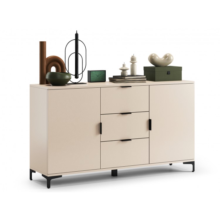 Komoda LANA 04 bež - STOJEĆI ORMARIĆ S 2 VRATA I LADICAMA