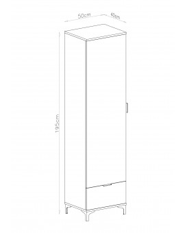 Ormar LANA 06 Elegant orah - GARDEROBA 1 VRATA S LADICOM
