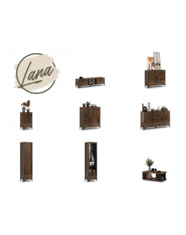 Šatní skříň LANA 06 Elegantný orech - JEDNODVEŘOVÁ SKŘÍŇ SE ZÁSUVKOU