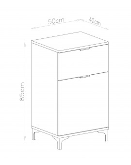 Komoda LANA 01 Elegant orah - STOJEĆI ORMARIĆ S LADICOM