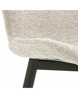 FIORA Béžové (tkanina Apia 453)/čierny rám - MODERNÁ ČALÚNENÁ STOLIČKA DO OBÝVAČKY/ JEDÁLNE LOFT
