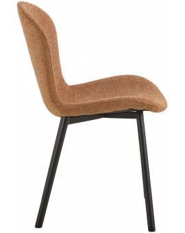 FIORA Terakota (tkanina Apia 272)/čierny rám - MODERNÁ ČALÚNENÁ STOLIČKA DO OBÝVAČKY/ JEDÁLNE LOFT