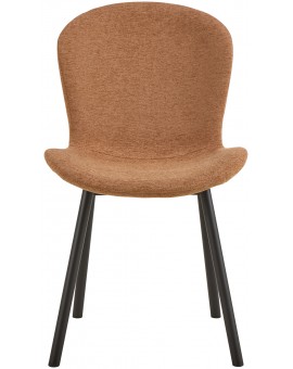 FIORA Terakota (tkanina Apia 272)/čierny rám - MODERNÁ ČALÚNENÁ STOLIČKA DO OBÝVAČKY/ JEDÁLNE LOFT