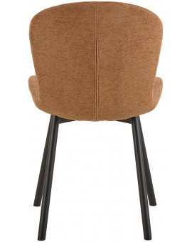 FIORA Terakota (tkanina Apia 272)/čierny rám - MODERNÁ ČALÚNENÁ STOLIČKA DO OBÝVAČKY/ JEDÁLNE LOFT