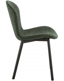 FIORA Zelene (tkanina Apia 352)/crni okvir - MODERNA, TAPECIRANA STOLICA ZA DNEVNI BORAVAK/BLAGOVAONICU U STILU POTKROVLJA