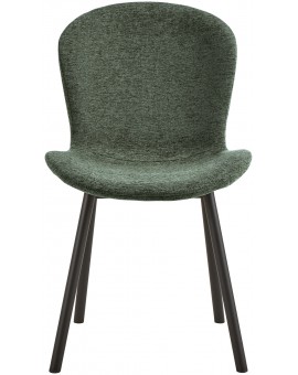 FIORA Zelené (tkanina Apia 352)/čierny rám - MODERNÁ ČALÚNENÁ STOLIČKA DO OBÝVAČKY/ JEDÁLNE LOFT