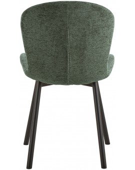 FIORA Zelené (tkanina Apia 352)/čierny rám - MODERNÁ ČALÚNENÁ STOLIČKA DO OBÝVAČKY/ JEDÁLNE LOFT