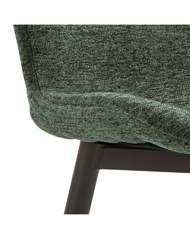 FIORA Zelene (tkanina Apia 352)/crni okvir - MODERNA, TAPECIRANA STOLICA ZA DNEVNI BORAVAK/BLAGOVAONICU U STILU POTKROVLJA