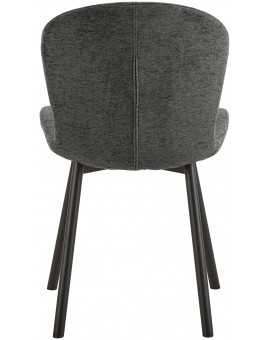 FIORA Tmavosivé (tkanina Apia 458)/čierny rám - MODERNÁ ČALÚNENÁ STOLIČKA DO OBÝVAČKY/ JEDÁLNE LOFT