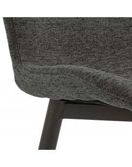 FIORA Tmavosivé (tkanina Apia 458)/čierny rám - MODERNÁ ČALÚNENÁ STOLIČKA DO OBÝVAČKY/ JEDÁLNE LOFT