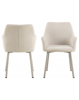 VERA Béžové (tkanina Apia 453)/béžový rám – MODERNÁ ČALÚNENÁ KRESLOVÁ STOLIČKA DO OBÝVAČKY/JEDÁLNE LOFT