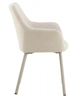 VERA Béžové (tkanina Apia 453)/béžový rám – MODERNÁ ČALÚNENÁ KRESLOVÁ STOLIČKA DO OBÝVAČKY/JEDÁLNE LOFT