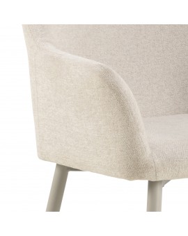 VERA Bež (tkanina Apia 453)/bež okvir – MODERNA, TAPECIRANA, ZAOBLJENA STOLICA ZA DNEVNI BORAVAK/BLAGOVAONICU tipa LOFT