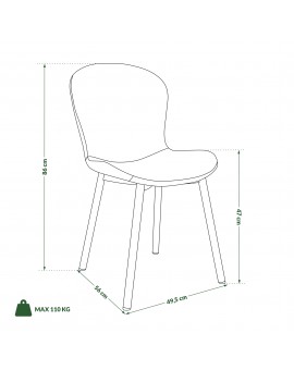 copy of FIORA Béžové (Látka Basel 24) - MODERNÁ ČALÚNENÁ STOLIČKA DO OBÝVAČKY/ JEDÁLNE LOFT