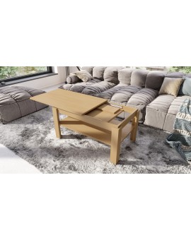 ASTI-R hrast Oasis  - moderan niski stolić s podignutom pločom