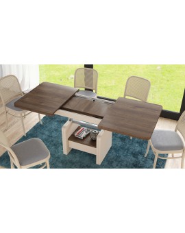 copy of Konferenční stolek LEXUS, rozkládací, s funkcí zvedání, beton / bílá