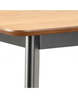 ROXY Dub Prírodný/Čierny - BAROVÝ/KUCHYNSKÝ STÔL VYSOKÝ DREVENÝ DYHA