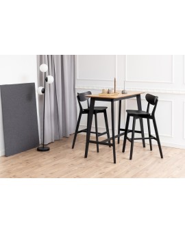 ROXY Prirodni Hrast/Crni - BAR/KUHINJSKI STOL VISOKI DRVENI FURNIR