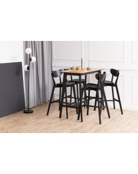 ROXY Prirodni Hrast/Crni - BAR/KUHINJSKI STOL VISOKI DRVENI FURNIR