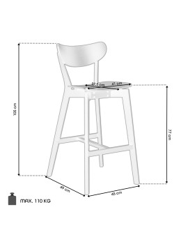 ROXY Čierny – DREVENÁ BAROVÁ STOLIČKA DO KUCHYNE, OBÝVAČKY A REŠTAURÁCIE V ŠTÝLE RETRO