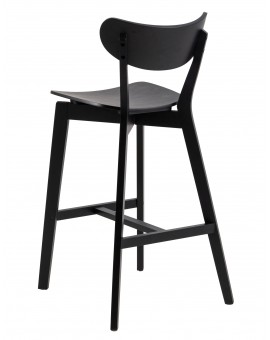 ROXY Crni – DRVENI BARSKI STOLAC ZA KUHINJU, DNEVNI BORAVAK I RESTORAN U RETRO STILU