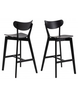 ROXY Crni – DRVENI BARSKI STOLAC ZA KUHINJU, DNEVNI BORAVAK I RESTORAN U RETRO STILU