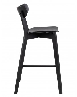 ROXY Crni – DRVENI BARSKI STOLAC ZA KUHINJU, DNEVNI BORAVAK I RESTORAN U RETRO STILU